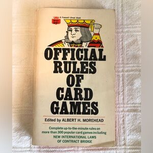 vtg soft cover book Official rules of card games Edited by Albert Moorehead